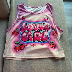Pink and Red Lover Girl Tank Top